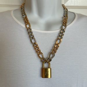 Louis Vuitton Lock Up-Cycled into One of a Kind Necklace.